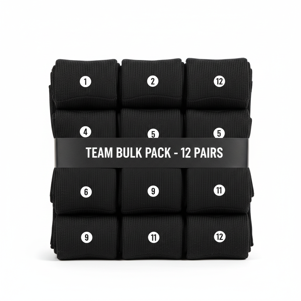 Hindon Hockey Stockings 12-Pack - Black - Bulk Pack