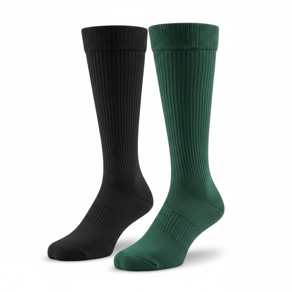 Hindon Hockey Stockings 2-Pack - Black & Dark Green